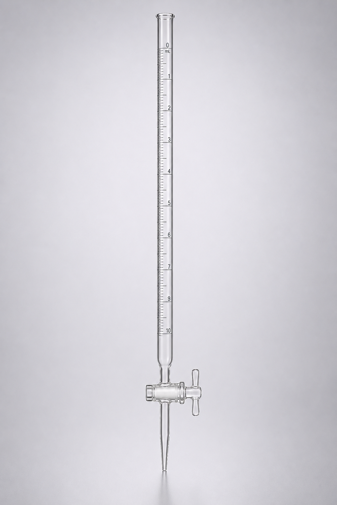 Burette with Straight bore Glass Stopcock