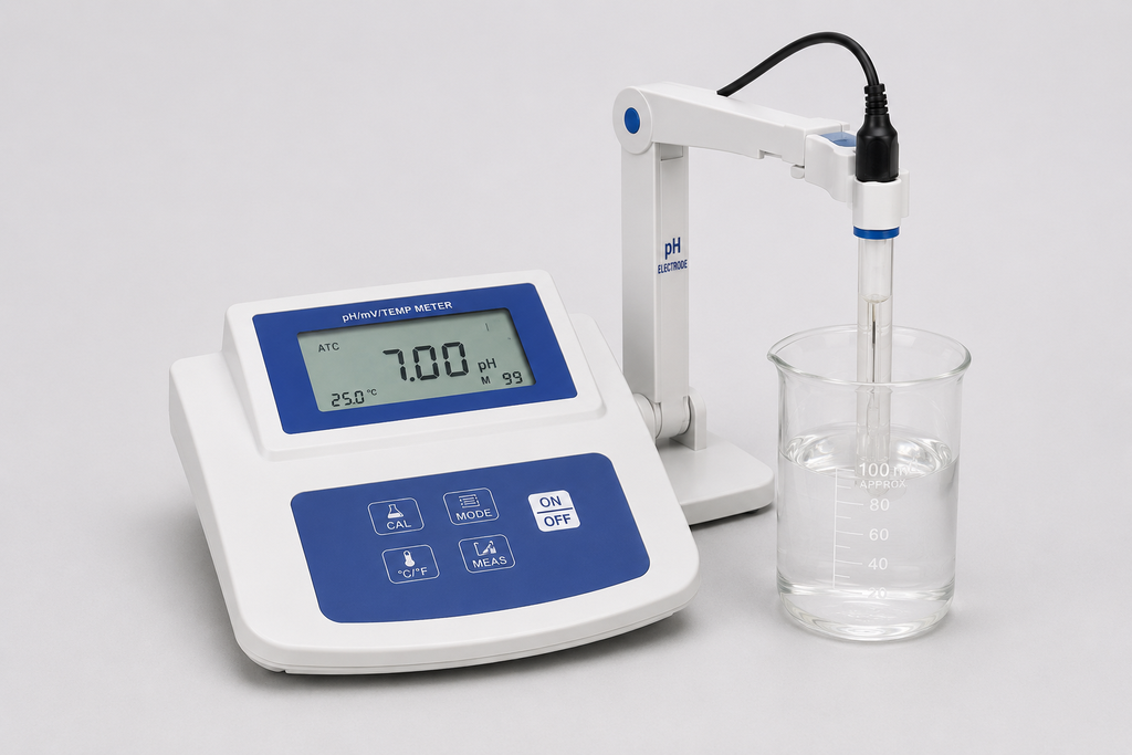 pH, Conductivity, TDS, Temperature Meter -Large Backlit LCD Display with ATC