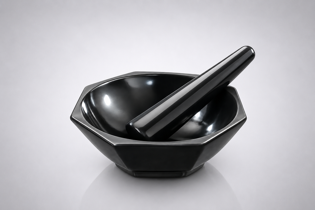Agate Mortar & Pestle (Black) (2)